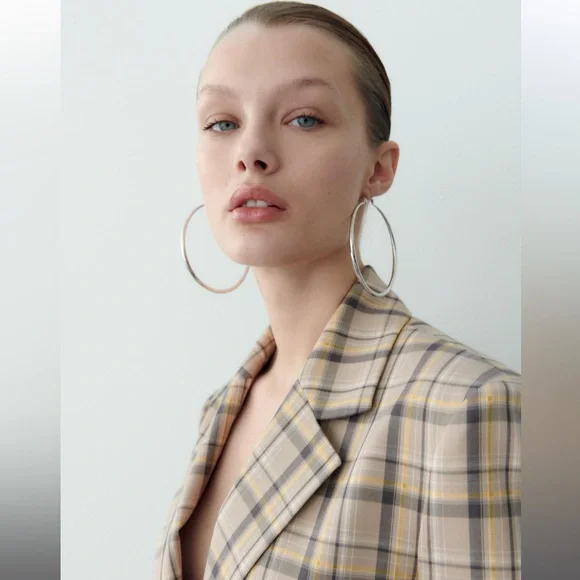ZARA FITTED PLAID BLAZER #Cybermondaysale - Picture 10 of 14